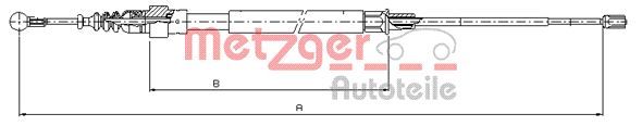 Cable Pull, parking brake 10.7509