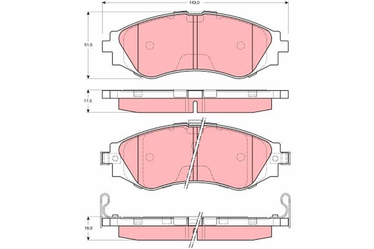 Brake Pad Set, disc brake GDB3216