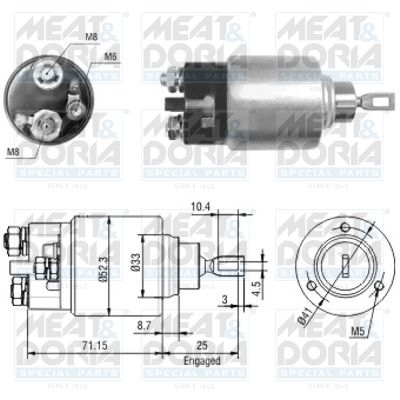 Solenoid Switch, starter 46044