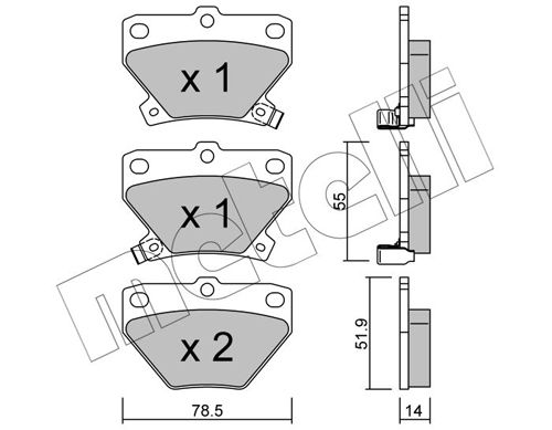 Brake Pad Set, disc brake 22-0424-0