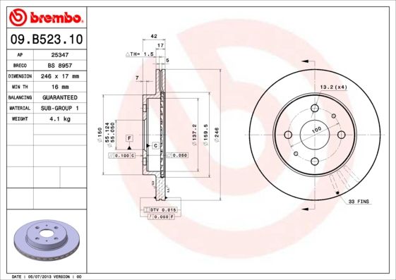 Brake Disc 09.B523.10