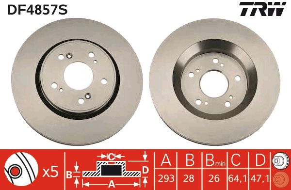 TRW BRAKE DISC - TecDoc 1