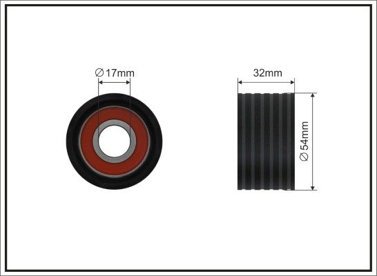 Deflection Pulley/Guide Pulley, timing belt 25-99