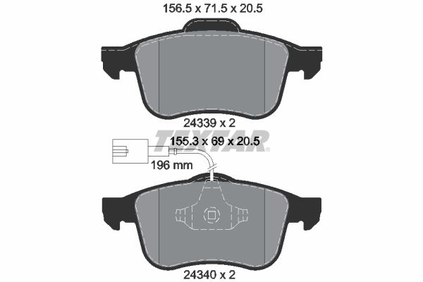 Brake Pad Set, disc brake 2433901