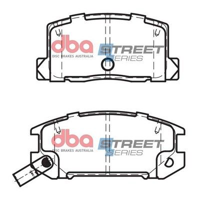 DBA SS STREET SERIES BRAKE PADS [ Toyota MR 2 1989 - 2006 R ] - TecDoc Only