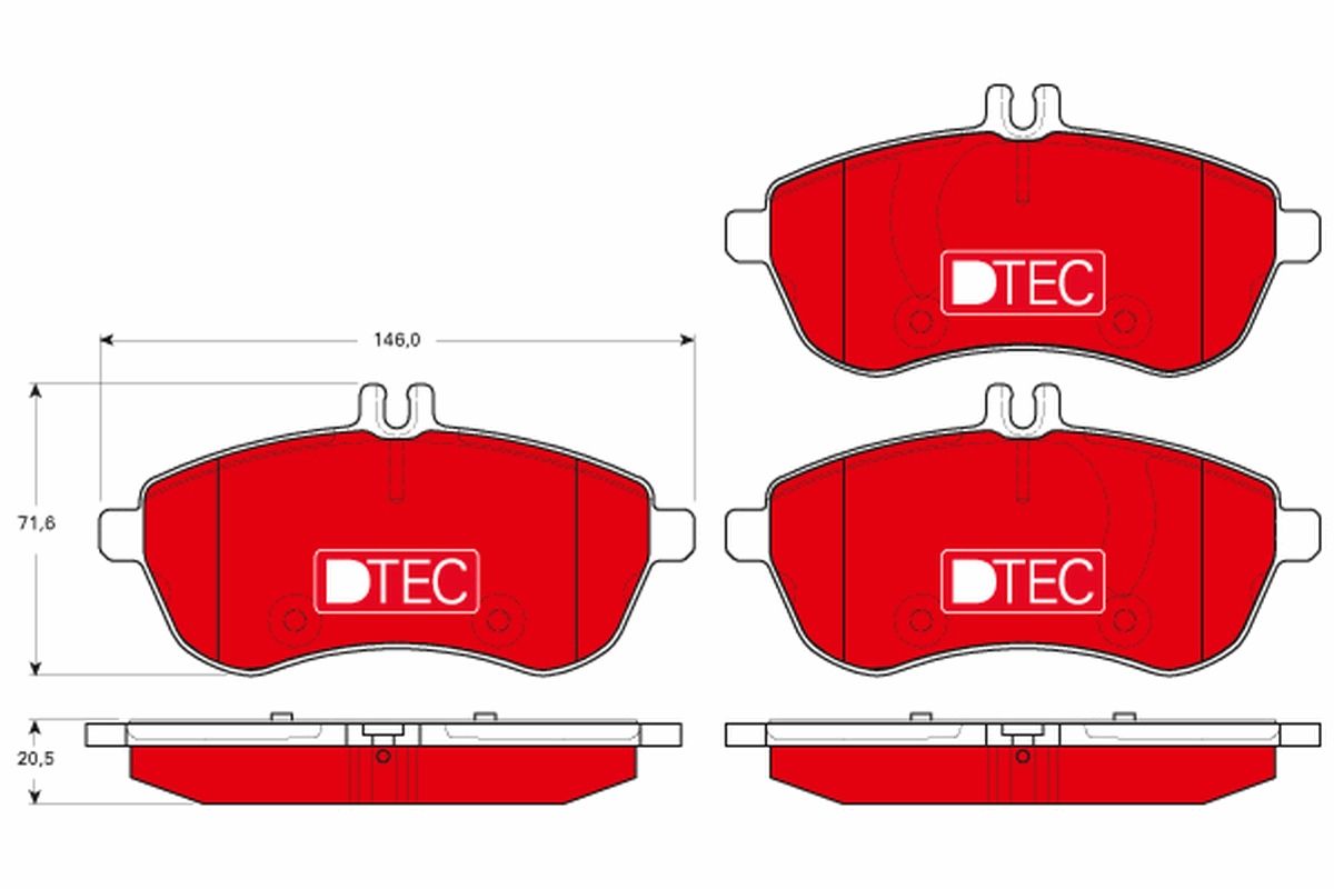 Brake Pad Set, disc brake GDB1736DTE