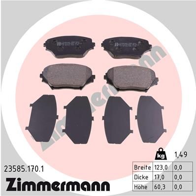 Brake Pad Set, disc brake 23585.170.1