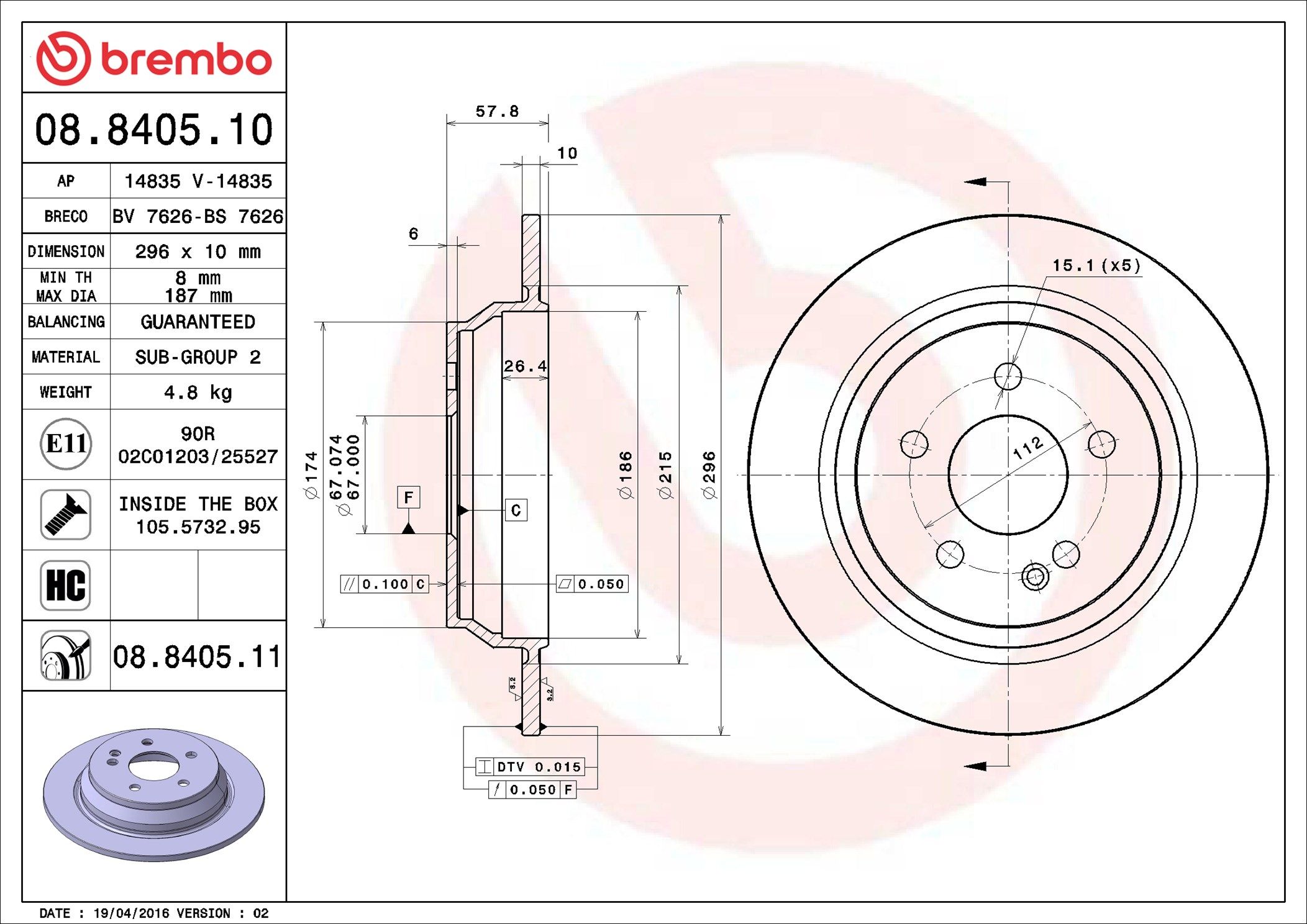 MERCEDES BENZ VITO LWB 11-13 (RR) - TecDoc 2