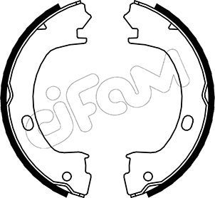 Brake Shoe Set, parking brake 153-031