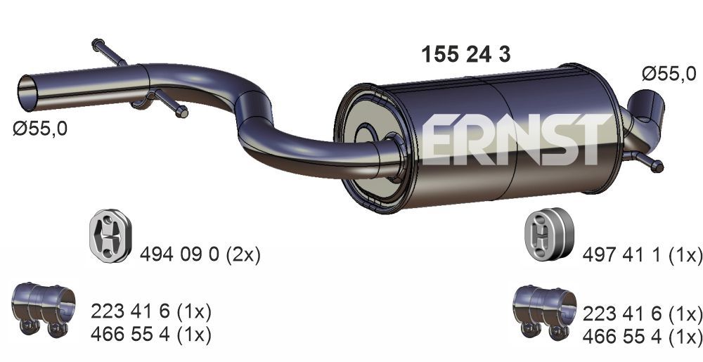 ERNST 155243 - Mittelschalld&auml;mpfer