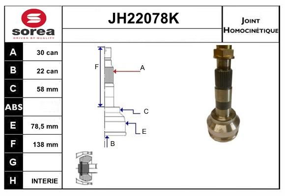 KIT CV JOINT AVEC KR066 - LEONE 1