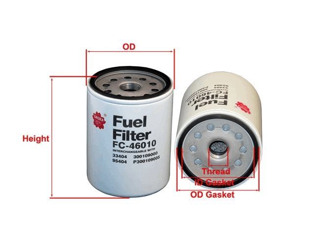 FUEL FILTER FITS 33404 - TecDoc Only