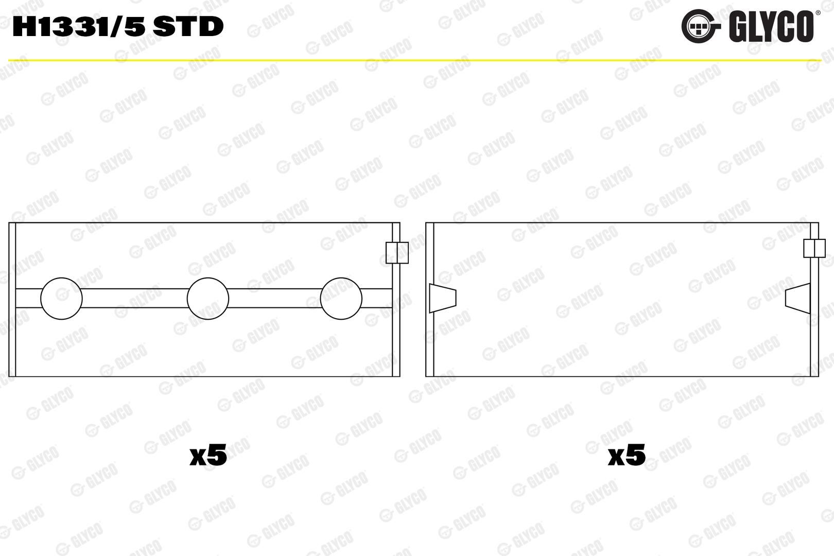 GLYCO H1331/5 STD - Kurbelwellenlager