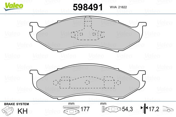 Brake Pad Set, disc brake 598491