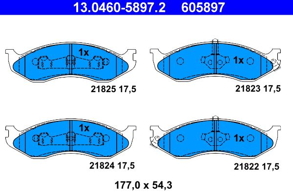 Brake Pad Set, disc brake 13.0460-5897.2