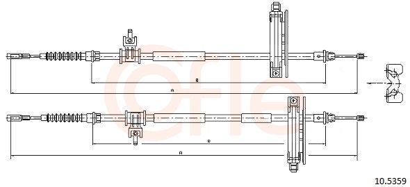 Cable Pull, parking brake 10.5359