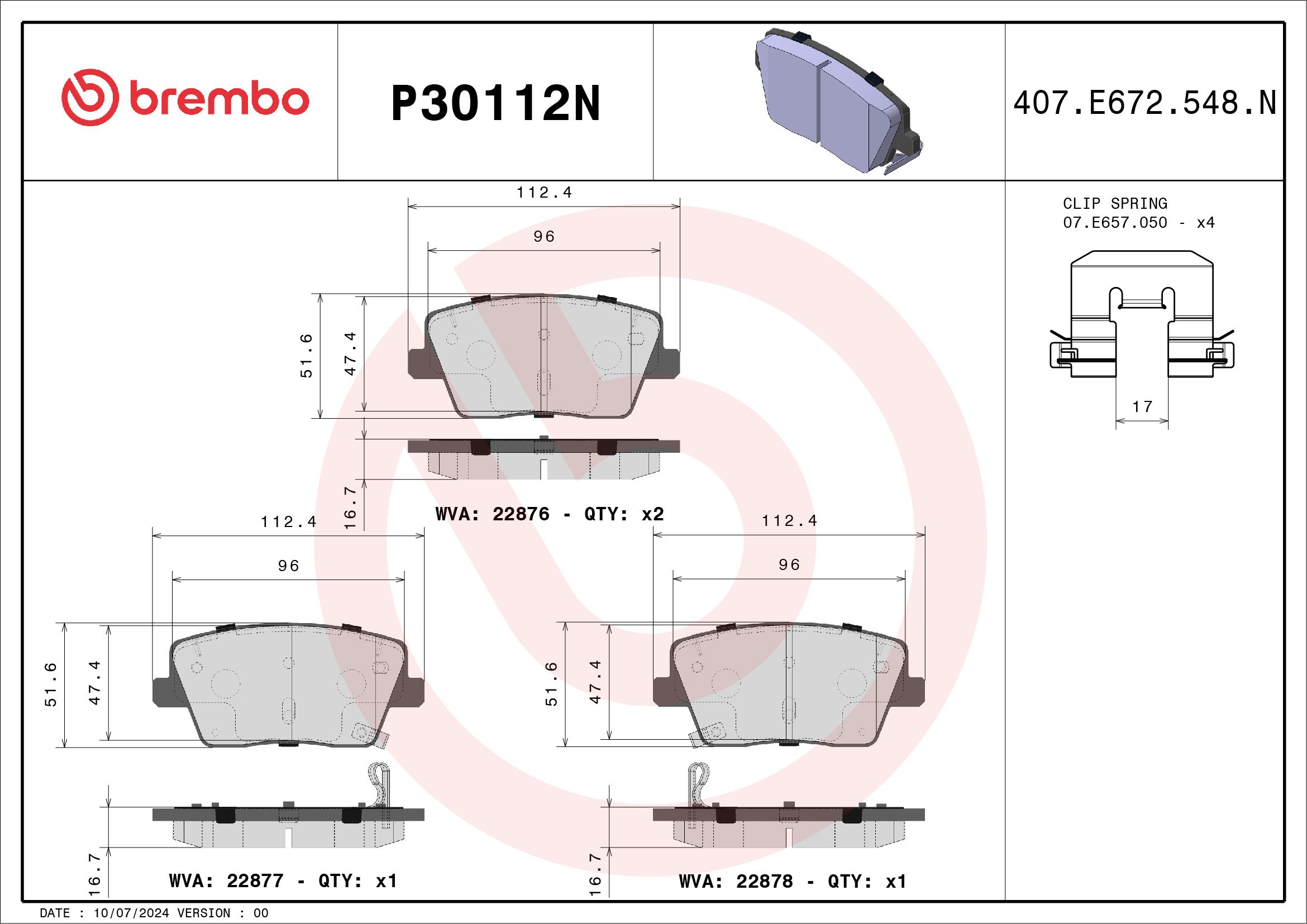 HYUNDAI i30 Pde 18-On (RR) - TecDoc Only