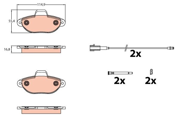 TRW DISC BRAKE PADS - TecDoc Only