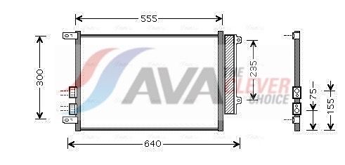 AVA QUALITY COOLING ALA5088D - Kondensator, Klimaanlage ** CLEVER FIT **