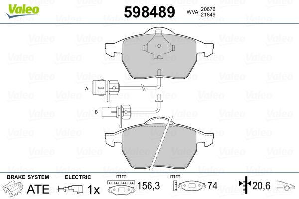 Brake Pad Set, disc brake 598489