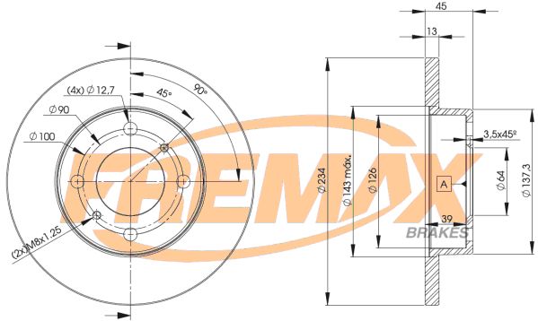 BD-9280 FREMAX féktárcsa