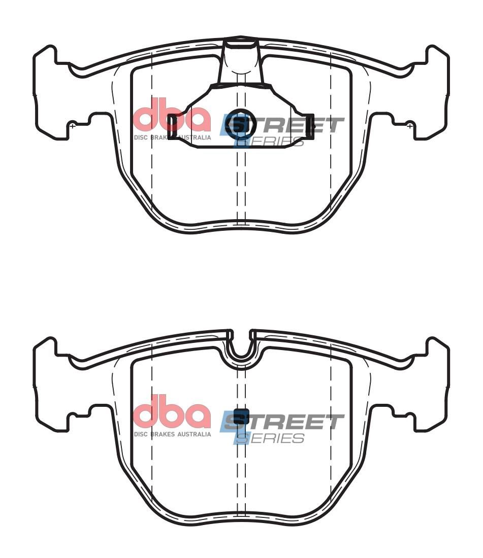 DBA SS STREET SERIES BRAKE PADS [ BMW 1993-2006 F ](suits wear sensor DBAWS1002) - TecDoc Only