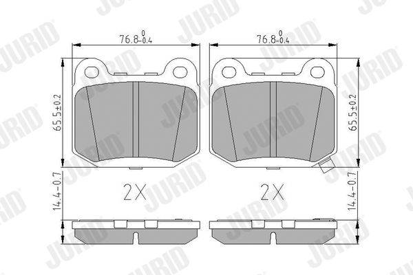 Brake Pad Set, disc brake 572558J