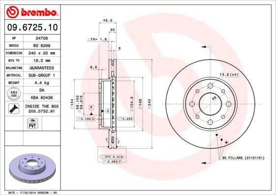 Brake Disc 09.6725.10