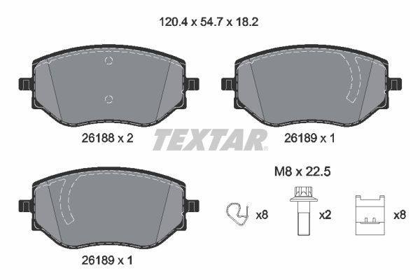 Brake Pad Set, disc brake 2618801