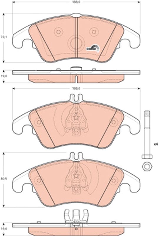 Brake Pad Set, disc brake GDB1737