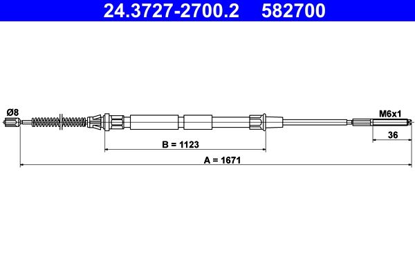 ATE 24.3727-2700.2 - Seilzug, Feststellbremse
