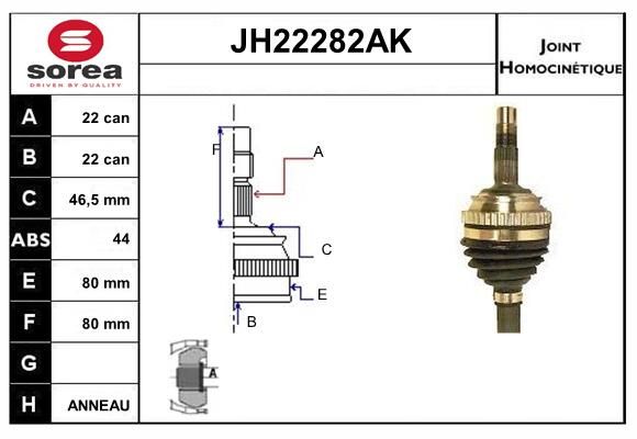 KIT CV JOINT AVEC KR049 - BRAVO