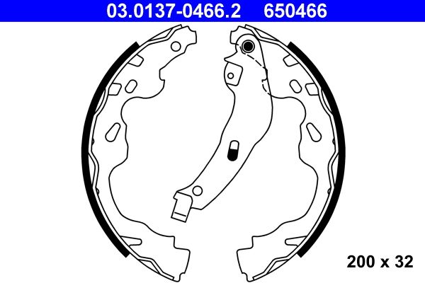 Brake Shoe Set 03.0137-0466.2