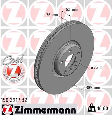 Zimmermann 150.2917.32 Bremsscheibe