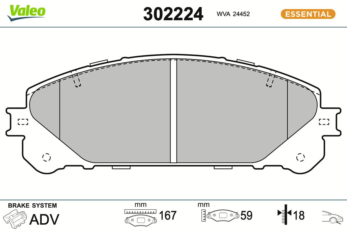 Bremsbelagsatz, Scheibenbremse