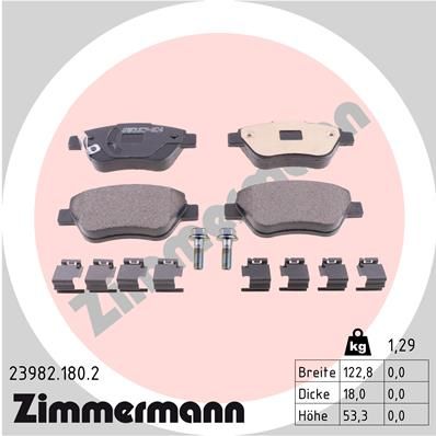 Brake Pad Set, disc brake 23982.180.2