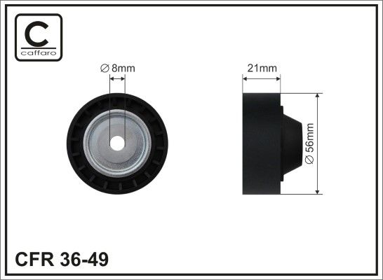 Deflection/Guide Pulley, V-ribbed belt 36-49