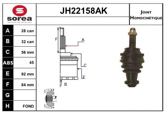 KIT CV JOINT AVEC KR026 - SERIE 800