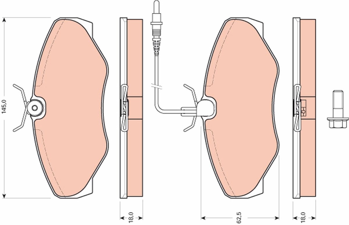 Brake Pad Set, disc brake GDB1760