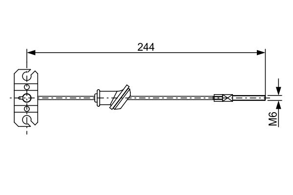 Cable de accionamiento, freno de estacionamiento