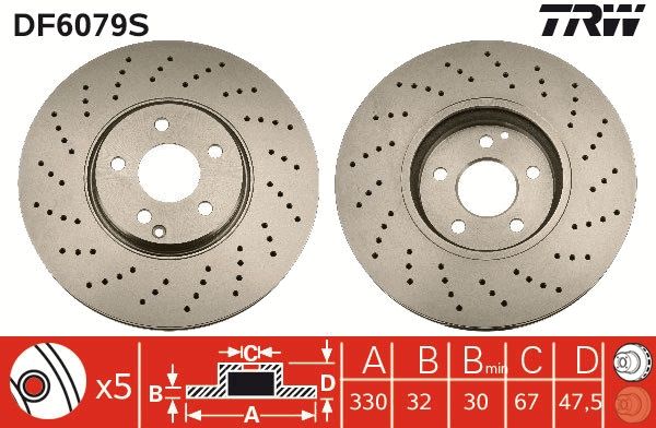 TRW BRAKE DISC - TecDoc 1