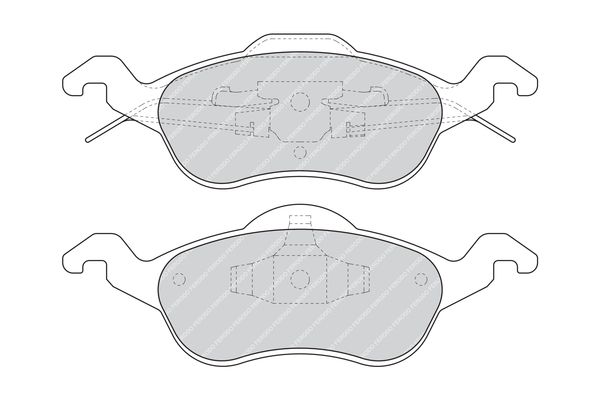 Комплект тормозных колодок, дисковый тормоз FDB1318B