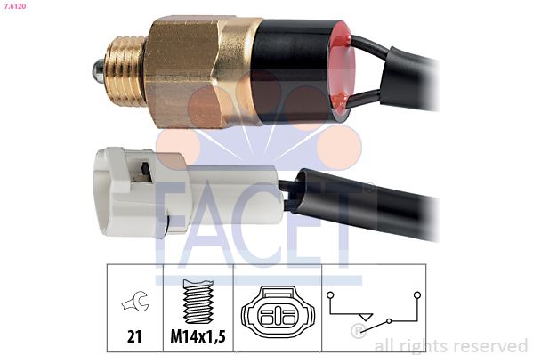 7.6120 FACET Made in Italy - OE Equivalent kapcsoló, tolatólámpa