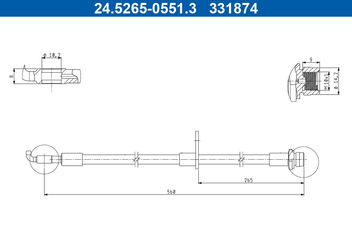 Ate 24.5265-0551.3 Bremsschlauch