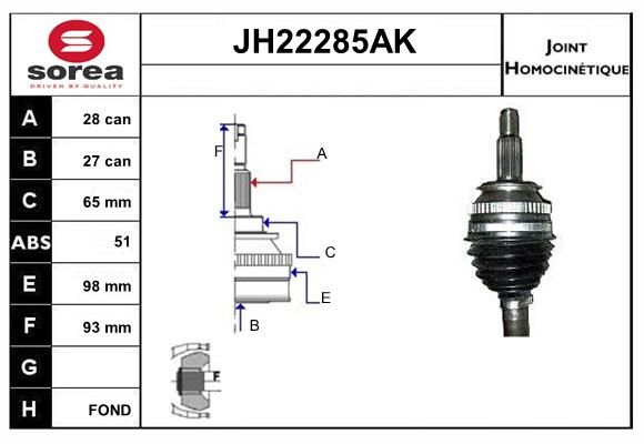 KIT CV JOINT AVEC KR026 -