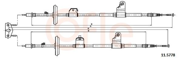 Cable Pull, parking brake 11.5778