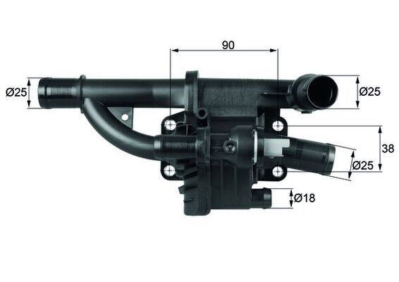 Thermostat, coolant TH 40 83