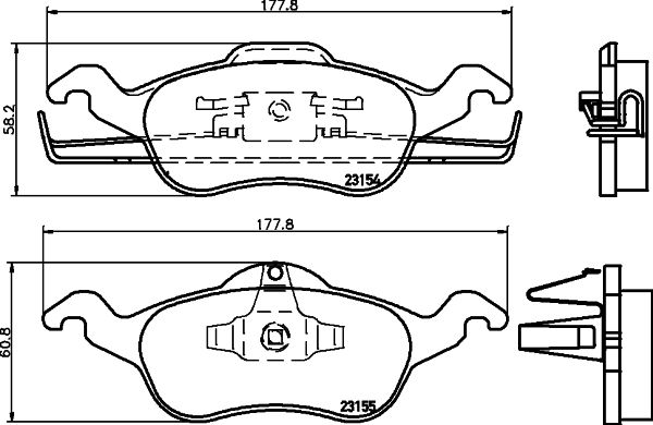 Brake Pad Set, disc brake 8DB 355 008-621