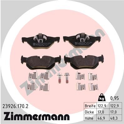 Brake Pad Set, disc brake 23926.170.2