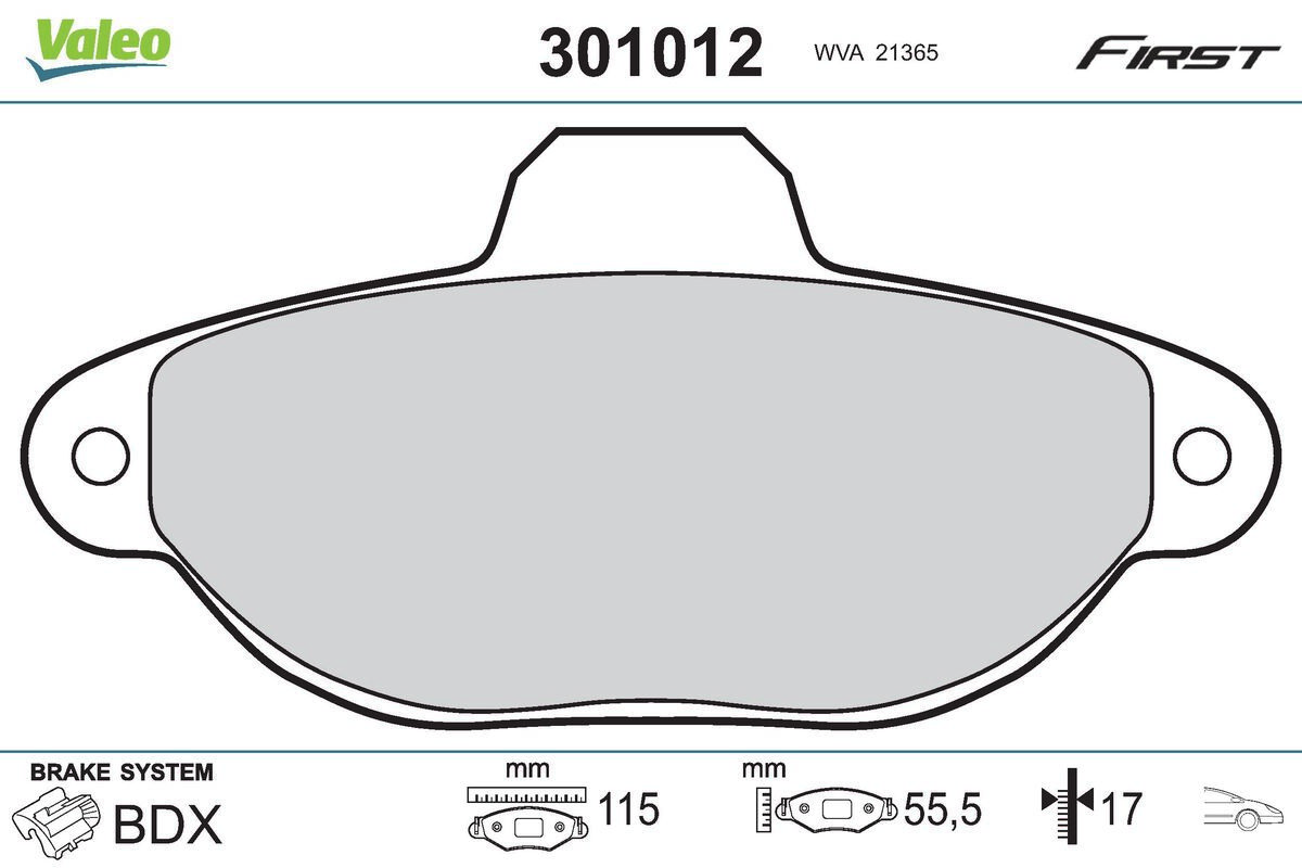 Brake Pad Set, disc brake 301012